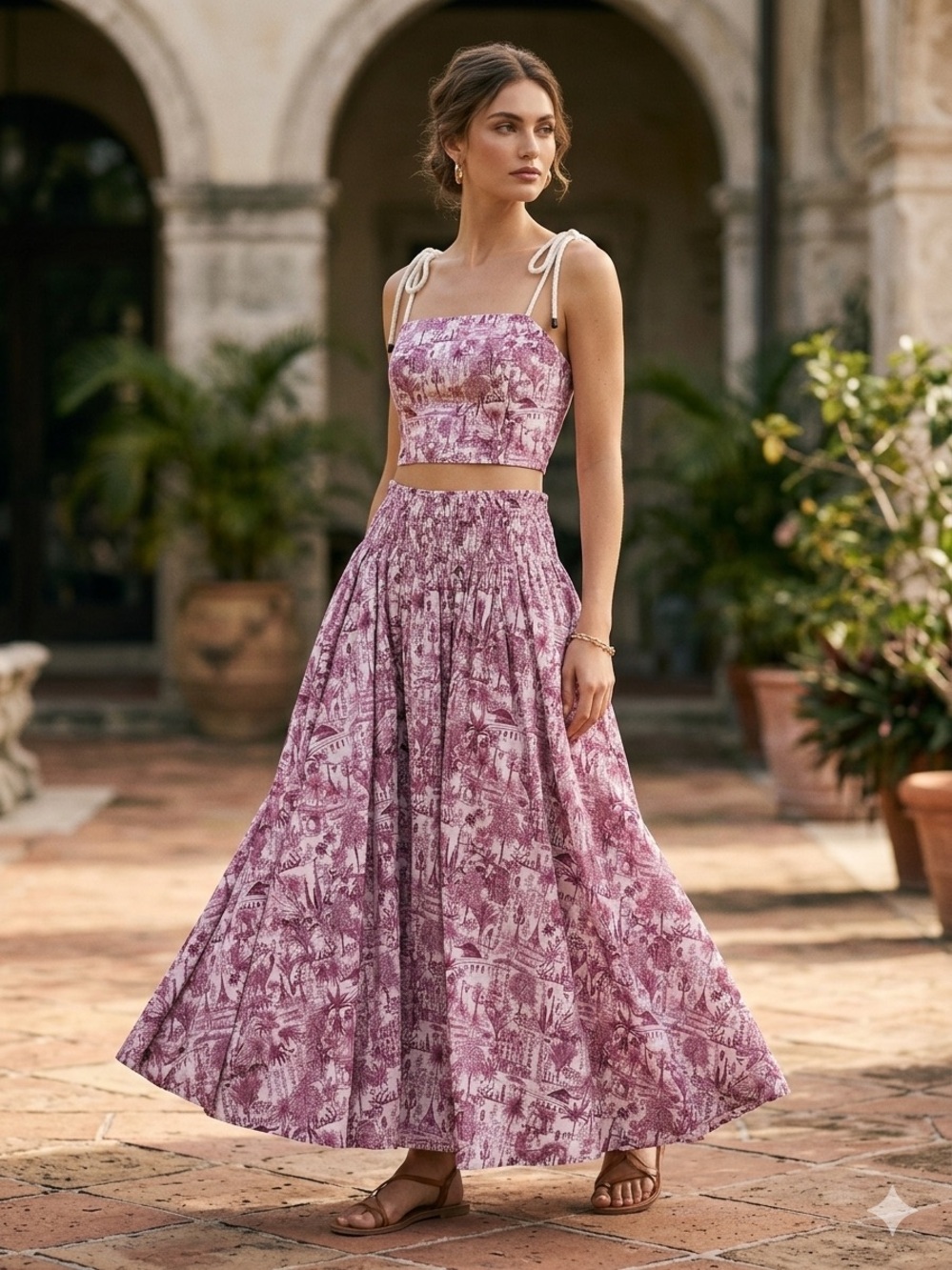 1290. JOIE 2 pc travel print set in Pink/ivory NWT $118